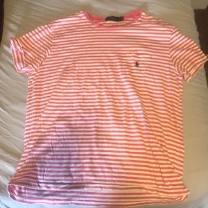 Pink striped Polo T shirt